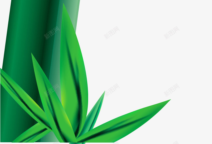 端午粽情墨绿色竹子png免抠素材_新图网 https://ixintu.com 墨绿 端午 竹子