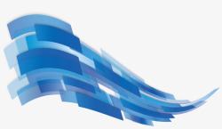 蓝色波浪科技感封面矢量图素材