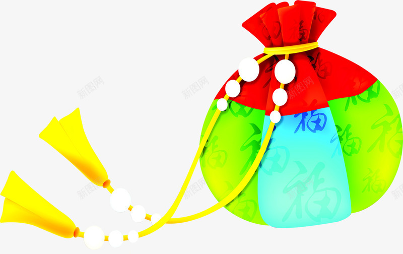 彩色艺术卡通福袋端午png免抠素材_新图网 https://ixintu.com 卡通 彩色 端午 艺术