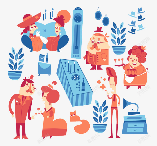 扁平化卡通形象png免抠素材_新图网 https://ixintu.com H5页面素材 创意卡通 创意卡通元素 卡通 卡通人物合集 扁平化 扁平素材 电商卡通 网页设计卡通