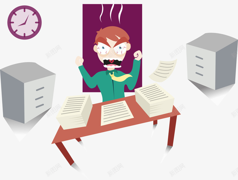 卡通手绘上午男士加班头晕场景png免抠素材_新图网 https://ixintu.com 加班 加班工作人员 卡通加班头晕 卡通加班形象 头晕 男士白领