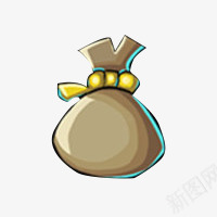 福袋png免抠素材_新图网 https://ixintu.com 卡通福袋 灰色福袋 袋子