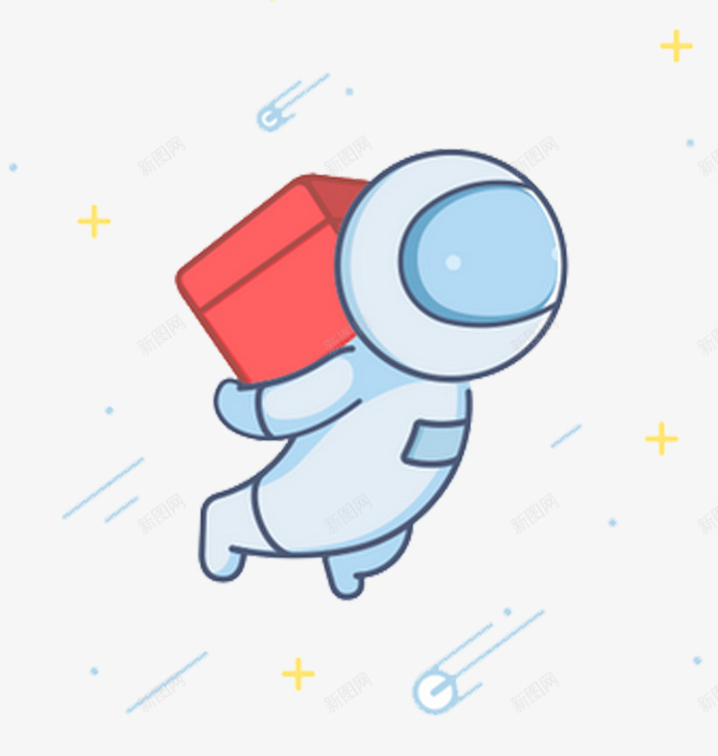 手绘飞行员png免抠素材_新图网 https://ixintu.com 插画 星星免抠PNG 礼物 飞行员