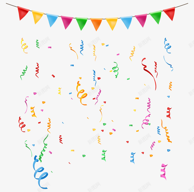 节日祝福庆祝彩带漂浮png免抠素材_新图网 https://ixintu.com 庆祝 彩带 漂浮 祝福 节日