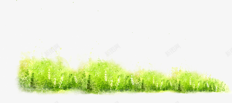 绿色清新春日踏青草地png免抠素材_新图网 https://ixintu.com 春日 清新 绿色 草地 踏青