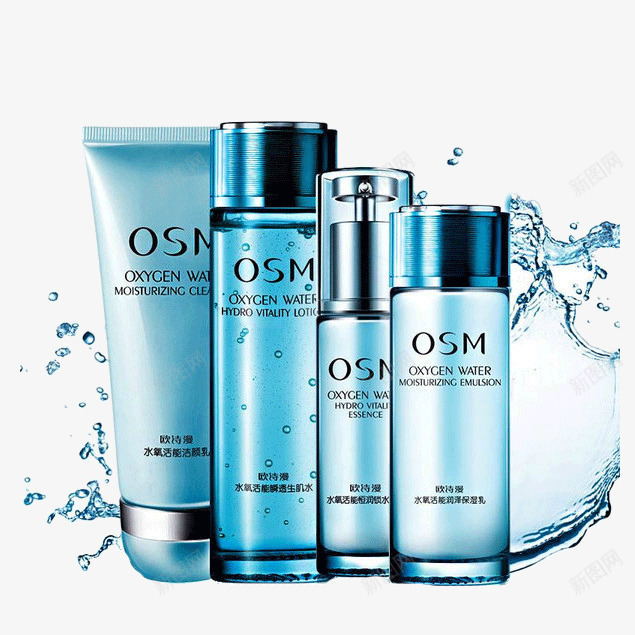 水氧活能优悦美肌套盒png免抠素材_新图网 https://ixintu.com 产品实物 化妆品 化妆套 化妆用品 女性 女性用品 护肤品 护肤品套盒 欧诗漫 美妆 美肌套盒