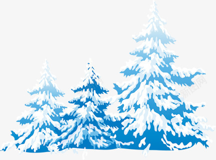 冬日雪松卡通场景png免抠素材_新图网 https://ixintu.com 冬日 卡通 场景 雪松