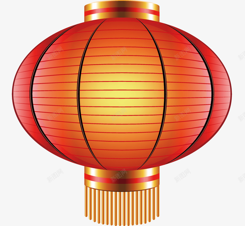红色灯笼矢量图eps免抠素材_新图网 https://ixintu.com 中国风 中秋 国庆 新年 灯笼 红色 贺年 矢量图