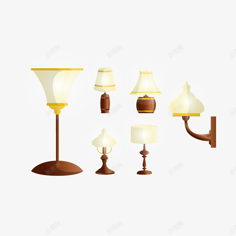 木质装饰台灯灯具图标矢量图ai_新图网 https://ixintu.com 台灯 木纹 木质 灯 灯具 灯具图标 精致台灯 装饰台灯 矢量图