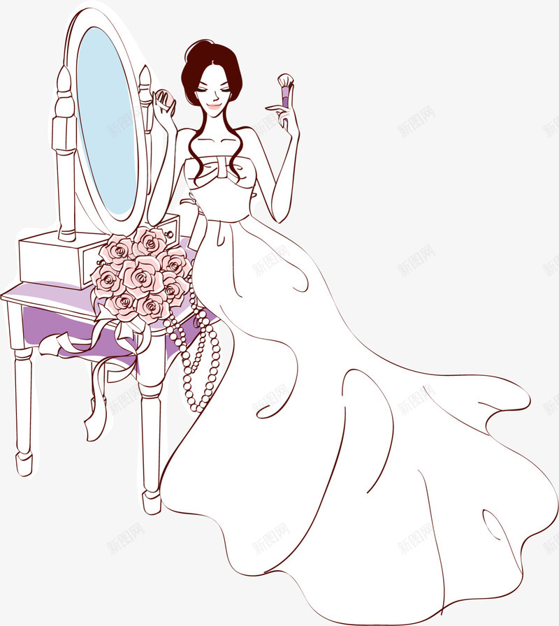 婚礼美丽化妆新娘png免抠素材_新图网 https://ixintu.com 化妆新娘 婚庆 婚礼 婚礼女孩 新人 新娘 浪漫 爱情