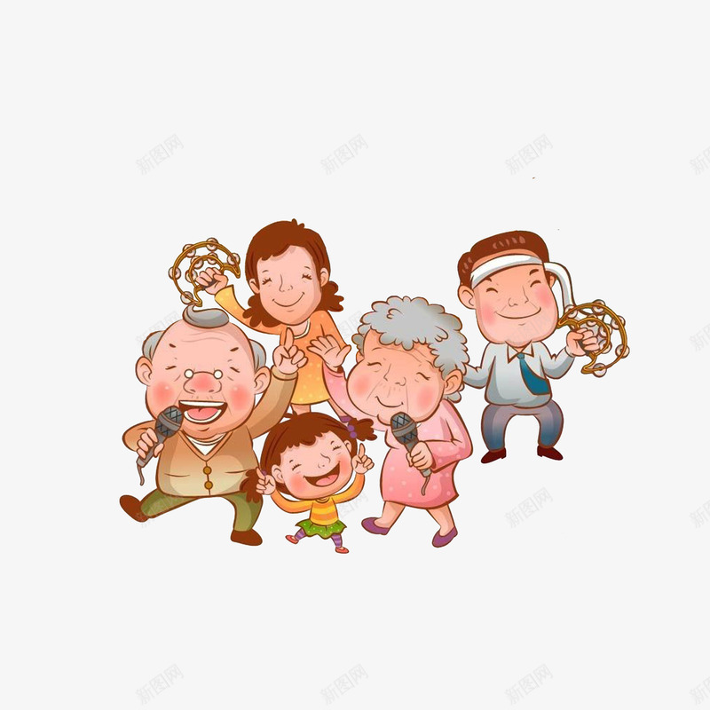 有爱的一家人png免抠素材_新图网 https://ixintu.com 一家团聚 全家欢唱 开心的一家人 有爱的一家人