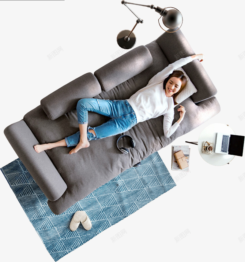 室内家具俯视人物png免抠素材_新图网 https://ixintu.com 人物 俯视 室内 家具 鸟瞰人