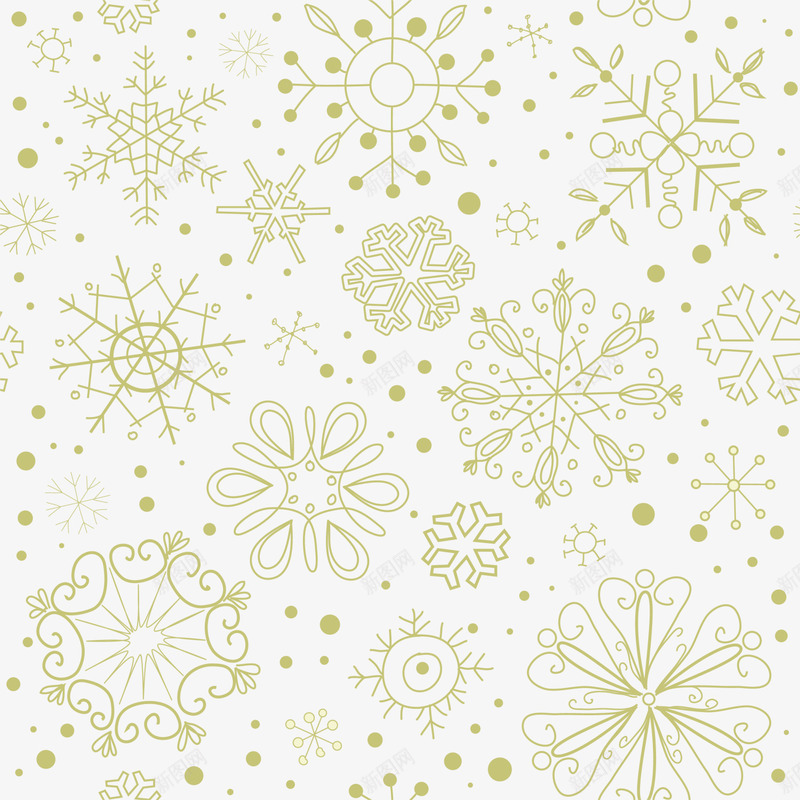 绿色冬季雪花背景png免抠素材_新图网 https://ixintu.com 冬天 冬季 冬日 绿色雪花 落雪 边框纹理 雪花片