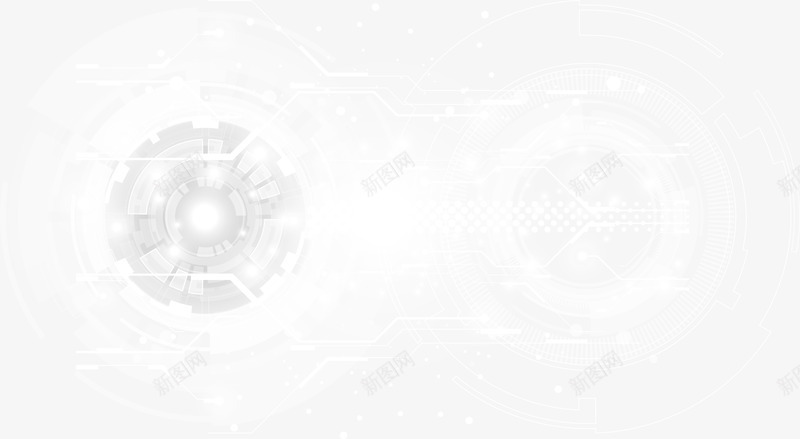 白色圆形齿轮背景png免抠素材_新图网 https://ixintu.com 免抠PNG 创意 白色光效 科技感 科技背景 线条 背景 高端