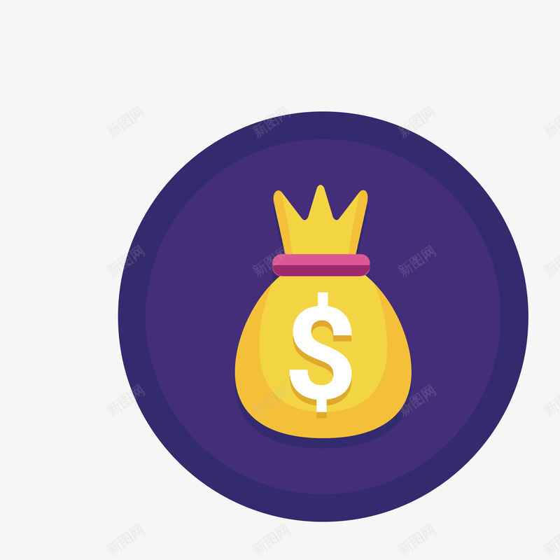 货币金钱福袋标图矢量图图标eps_新图网 https://ixintu.com 免抠图PNG 图标 福袋 货币 金钱 矢量图