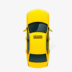 平面设计装饰黄色卡通小汽车高清图片