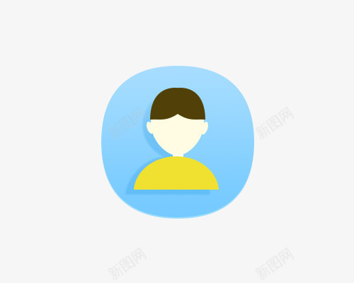 一个联系人图标psd_新图网 https://ixintu.com 图标 投影 渐变色 联系人