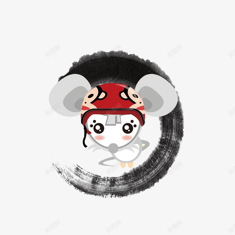 猴年版生肖鼠png免抠素材_新图网 https://ixintu.com 十二生肖 年货 年货节 拜年 猴年版生肖 阿里年货节