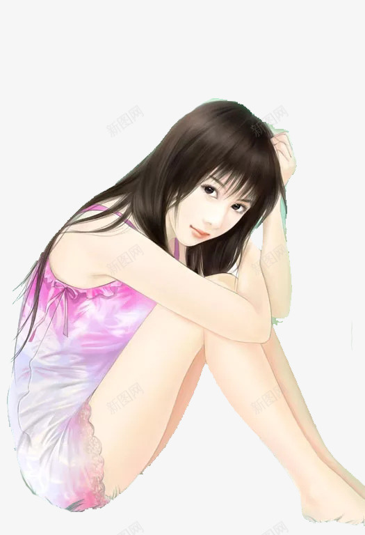小说女性抱头png免抠素材_新图网 https://ixintu.com 女性 小说 抱头 抱头蹲 看地面