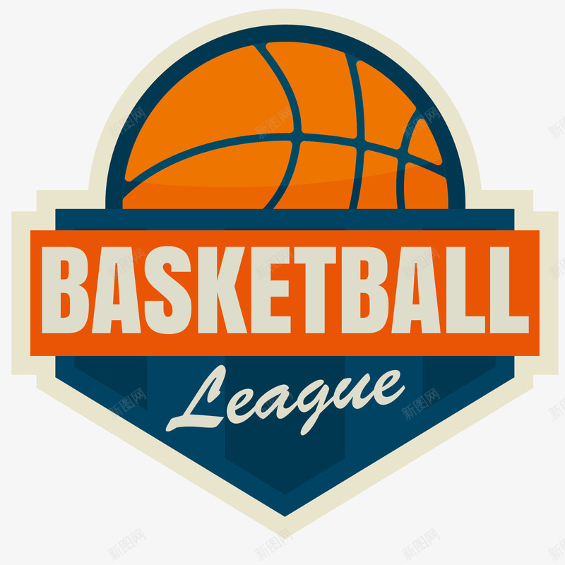 篮球联盟徽标模板矢量图ai免抠素材_新图网 https://ixintu.com NBA 免抠PNG 团队 篮球 篮球比赛 篮球联盟徽标设计模板 矢量图