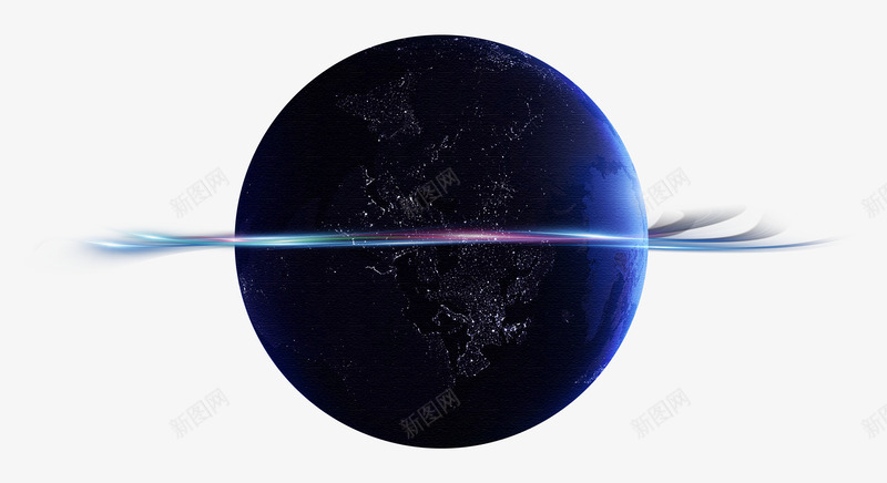 科技月球png免抠素材_新图网 https://ixintu.com 互联网 创意 宇宙 星球 星空 月食 科技感 背景