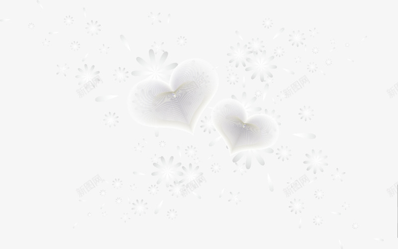 情人节线条爱心花朵png免抠素材_新图网 https://ixintu.com 婚庆 婚礼 情人节爱心 浪漫 爱情 线条心形 花朵