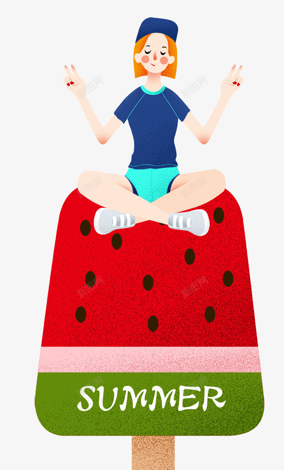 手绘可爱人物插图夏至日女孩与雪png免抠素材_新图网 https://ixintu.com 人物插图 可爱 夏至日 女孩 手绘 手绘可爱人物插图夏至日女孩与雪糕插画免费下载 插画 雪糕