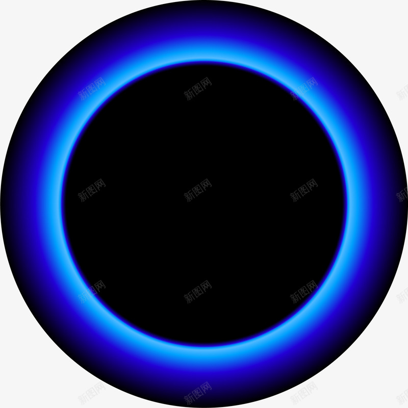 蓝色闪耀光圈png免抠素材_新图网 https://ixintu.com 光影 光晕 圆环 梦幻光环 清新光环 蓝色光圈 闪耀光圈