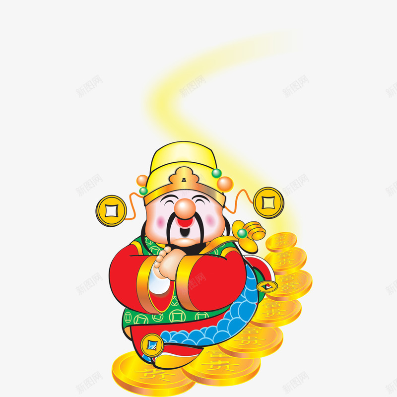 财神爷png免抠素材_新图网 https://ixintu.com 中国风 卡通财神 吉祥元素 春节元素 神仙 装饰饰品 财神爷