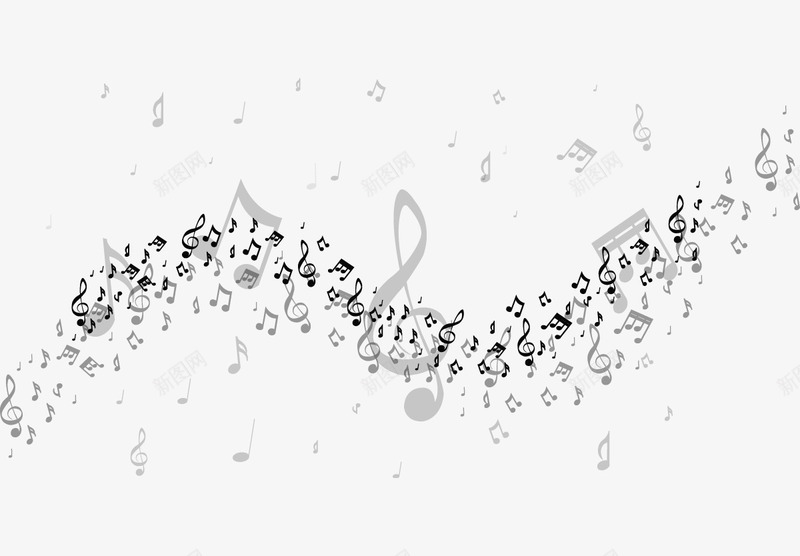 音乐音符漂浮png免抠素材_新图网 https://ixintu.com 漂浮素材 音乐 音符 黑色