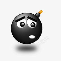 炸弹人难过表情图标png_新图网 https://ixintu.com 郁闷 难过