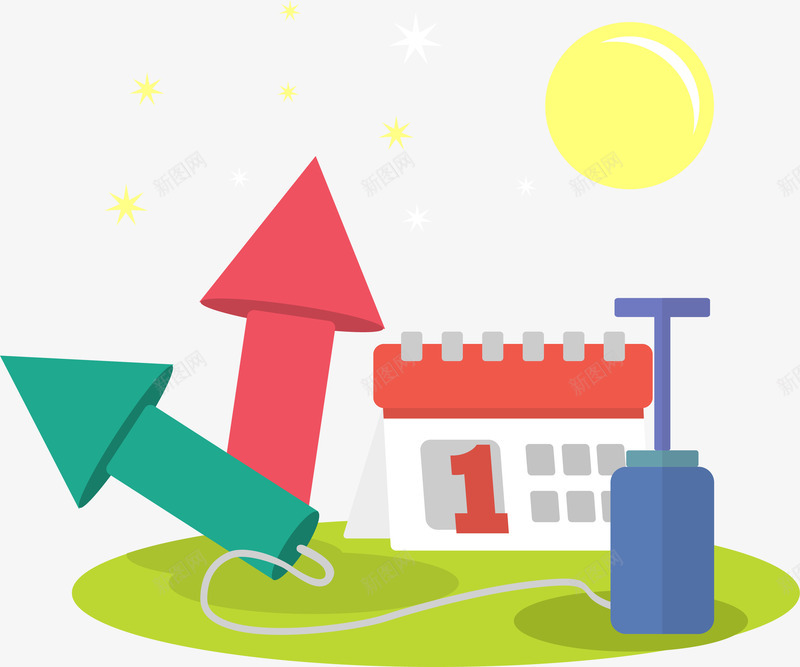 节日派对时间png免抠素材_新图网 https://ixintu.com 日历 派对 矢量素材 节日派对 计划