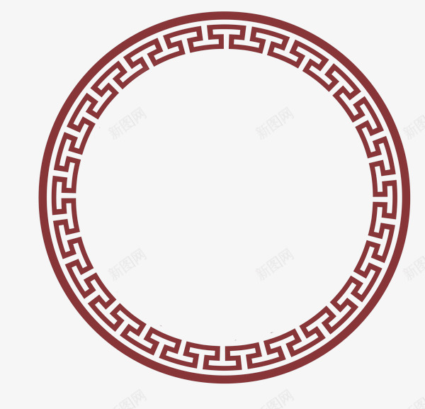 中国风古典圆边框png免抠素材_新图网 https://ixintu.com 古典边框 圆边框 素雅框 红色古典边框 边框