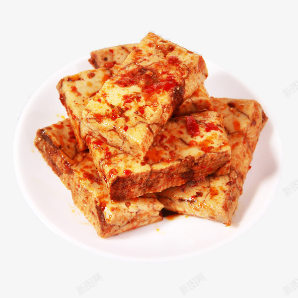香辣味卤豆干特写png免抠素材_新图网 https://ixintu.com 产品实物 休闲食品 卤豆腐 厚豆干 豆腐干 香辣味卤豆干特写 麻辣零食