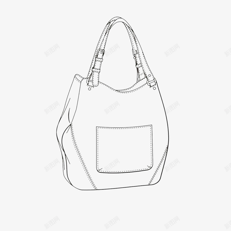 帆布包简笔画图标png_新图网 https://ixintu.com 包包简笔画 帆布包 手绘 挎包 提包 简笔画 素描 购物包