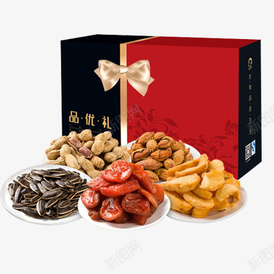 零食大礼包png免抠素材_新图网 https://ixintu.com 巴旦木 瓜子 花生 苹果干 零食