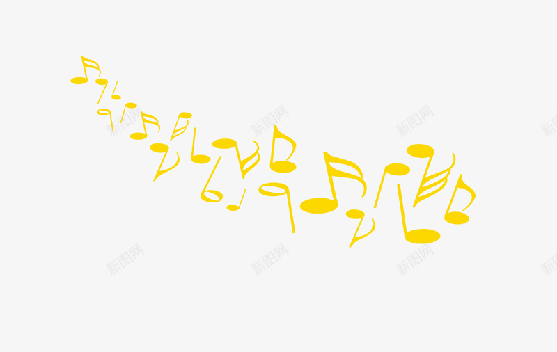音乐符号psd免抠素材_新图网 https://ixintu.com 动感音符 音乐表现 音符 音符背景