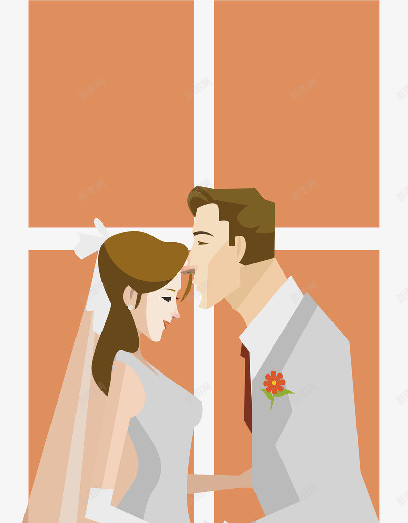 浪漫结婚婚礼png免抠素材_新图网 https://ixintu.com 婚礼素材 新娘 矢量素材 结婚素材