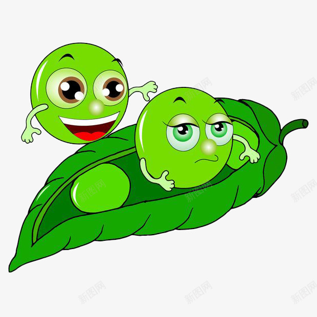 可爱的豌豆宝宝png免抠素材_新图网 https://ixintu.com 卡通大豆 卡通蔬菜 卡通豆豆 卡通黄豆 大豆 表情 豆子 豆宝宝 豆荚 豌豆 黄豆