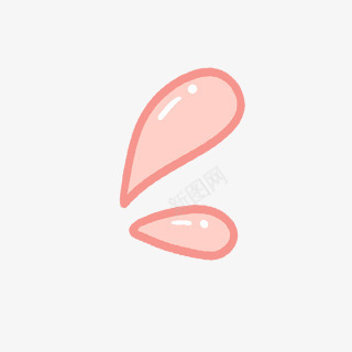可爱少女卡通手绘粉水滴png免抠素材_新图网 https://ixintu.com 卡通 可爱 少女 水滴