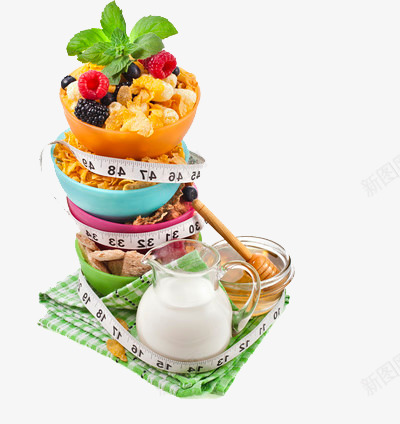 减肥餐搭配png免抠素材_新图网 https://ixintu.com 牛奶 营养餐 食物