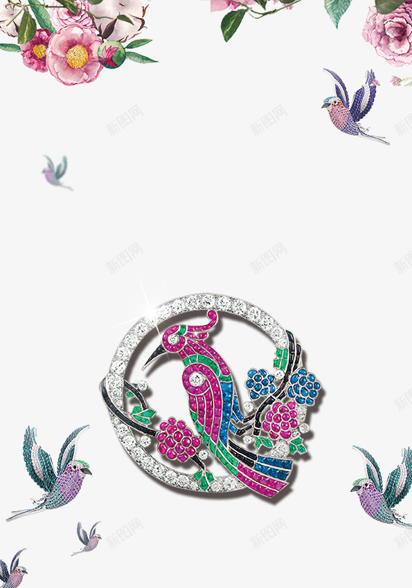 春季珠宝节psd免抠素材_新图网 https://ixintu.com 凤凰 春季 春季珠宝节免费下载 珠宝节