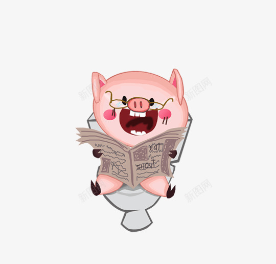 日韩可爱小猪png免抠素材_新图网 https://ixintu.com 动物 卡通动画 手账贴图 表情包