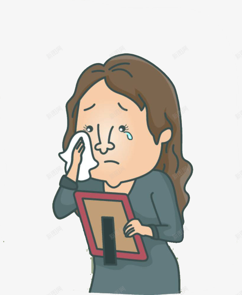 看着照片怀旧的人png免抠素材_新图网 https://ixintu.com 卡通 怀旧 情感 感动 感动表情 感情 泪水 泪珠 泪花 流泪 溢出