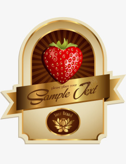 金色欧式卡片贺卡英祝贺草莓海报