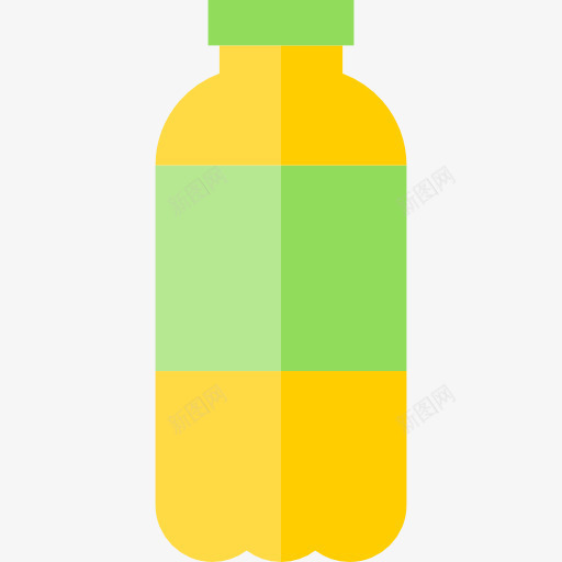 果汁png免抠素材_新图网 https://ixintu.com 手绘 绿色 饮料瓶 黄色