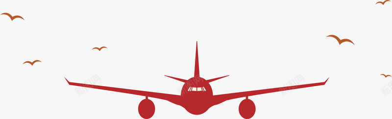 红色飞机旅游海报png免抠素材_新图网 https://ixintu.com 旅游季 旅游横幅 矢量png 红色飞机 自由行