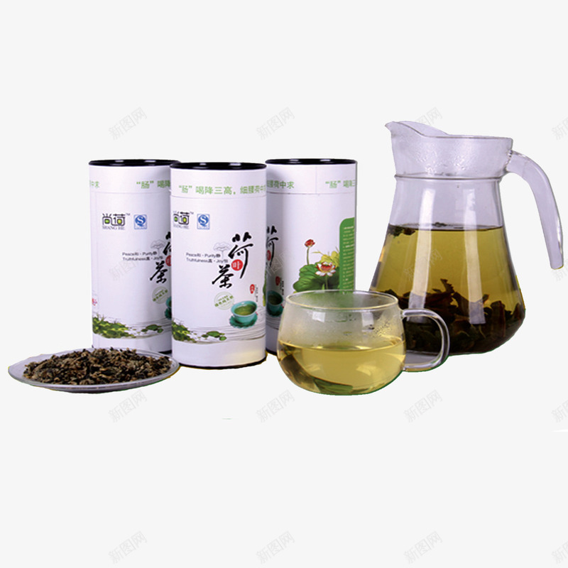荷叶茶灌装png免抠素材_新图网 https://ixintu.com 水壶 泡着的茶 灌装 荷叶茶