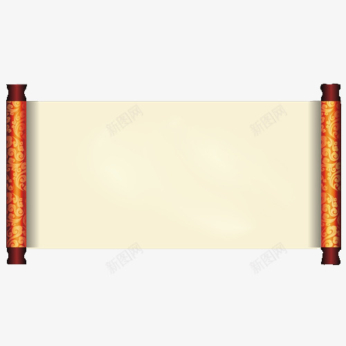 简约卷轴png免抠素材_新图网 https://ixintu.com 卷抽 卷轴 横板 简约 简约卷轴