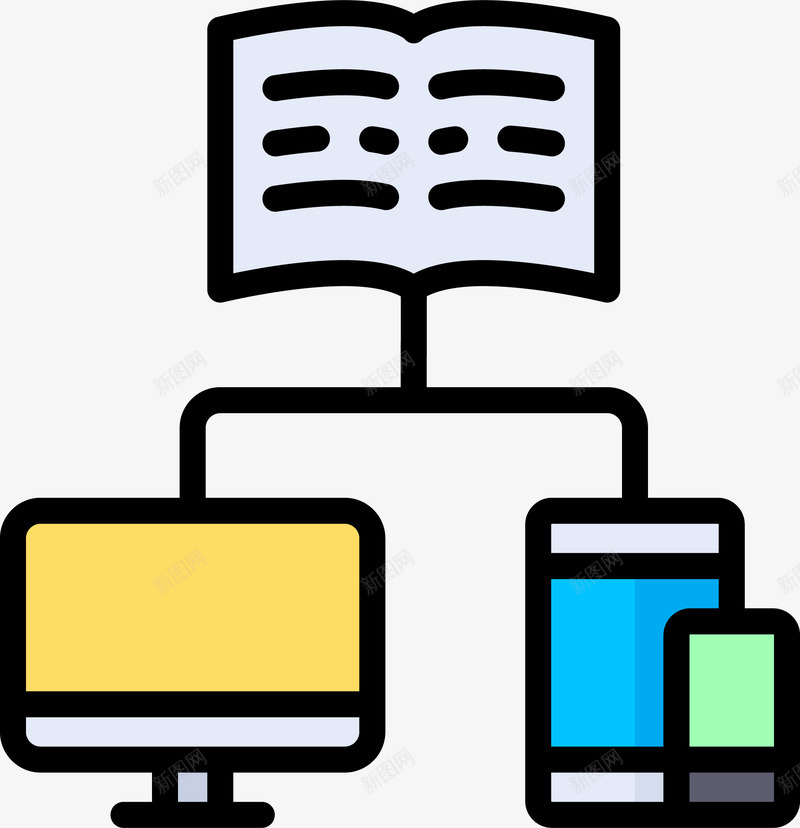 网络学习课程扁平化图标png_新图网 https://ixintu.com 图标icon 在线学习 扁平化 暂无视频ico 线上学习 网络学习 网络学校 网络课程 视频教学